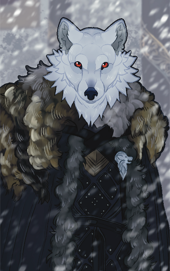 Jon Snow Furry : 7"x12"
